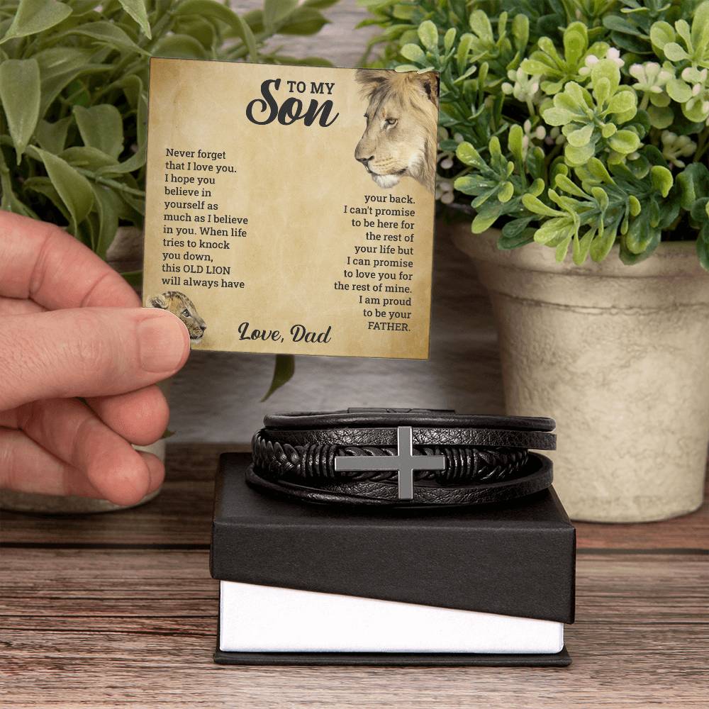 To My Son - Cross Bracelet