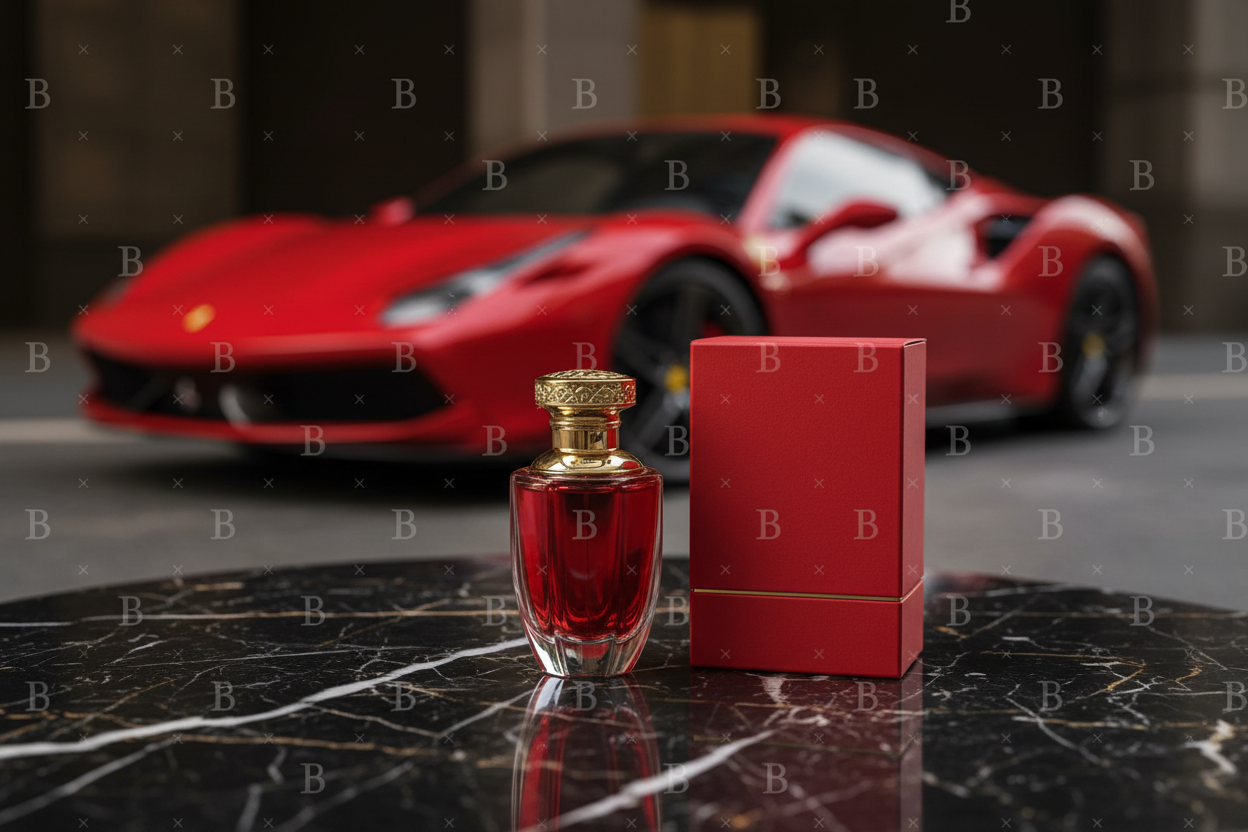 replace the clear bottle with a red bottle 